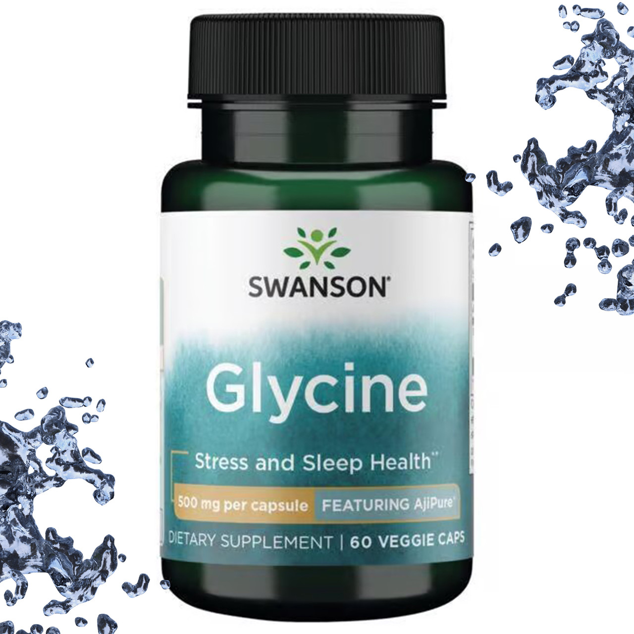 Гліцин (для мозку, енергії) Swanson Glycine 500 мг 60 вегетаріанських капсул