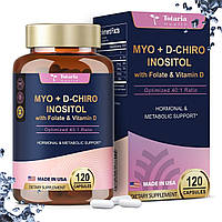 Інозитол Totaria Health MYO + D-Chiro Inositol with Folate & Vitamin D, 120 капсул