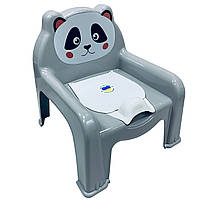 Горщик дитячий Алеана 124070 h-39.3 см Кресло-Звірята Сірий