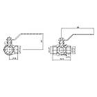 Кран кульовий SD Plus триходовий, канал — 1/2" ВР SD310W15, фото 3