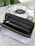 Гаманець жіночий великий, гаманець Прада чорний, фото 5