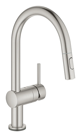 Сенсорний змішувач для кухні з висувним виливом Grohe Minta Touch (31358DC2), фото 1