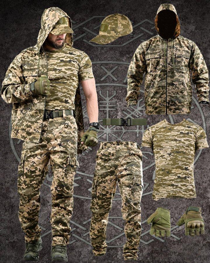 Польовий костюм Mercury 6в1 піксель з футболкою і кепкою ДЛ6443 ТМ, фото 1