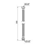 Гнучка підводка для води SD Forte ВЗ 30 см SF392W30, фото 2