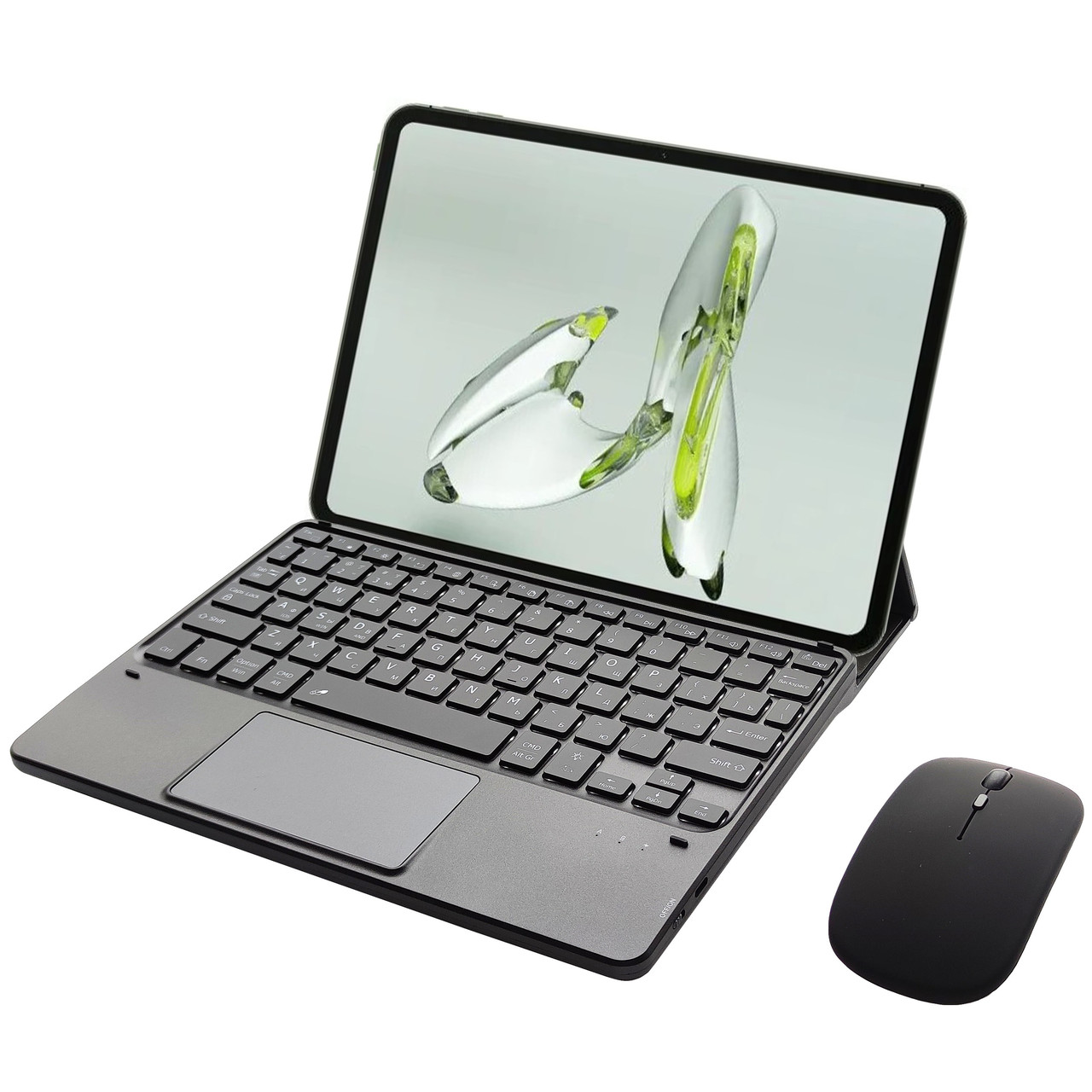 Клавіатура-підставка бездротова Smart Keyboard + Мишка для OnePlus Pad Go Ukr+Eng Black, фото 1