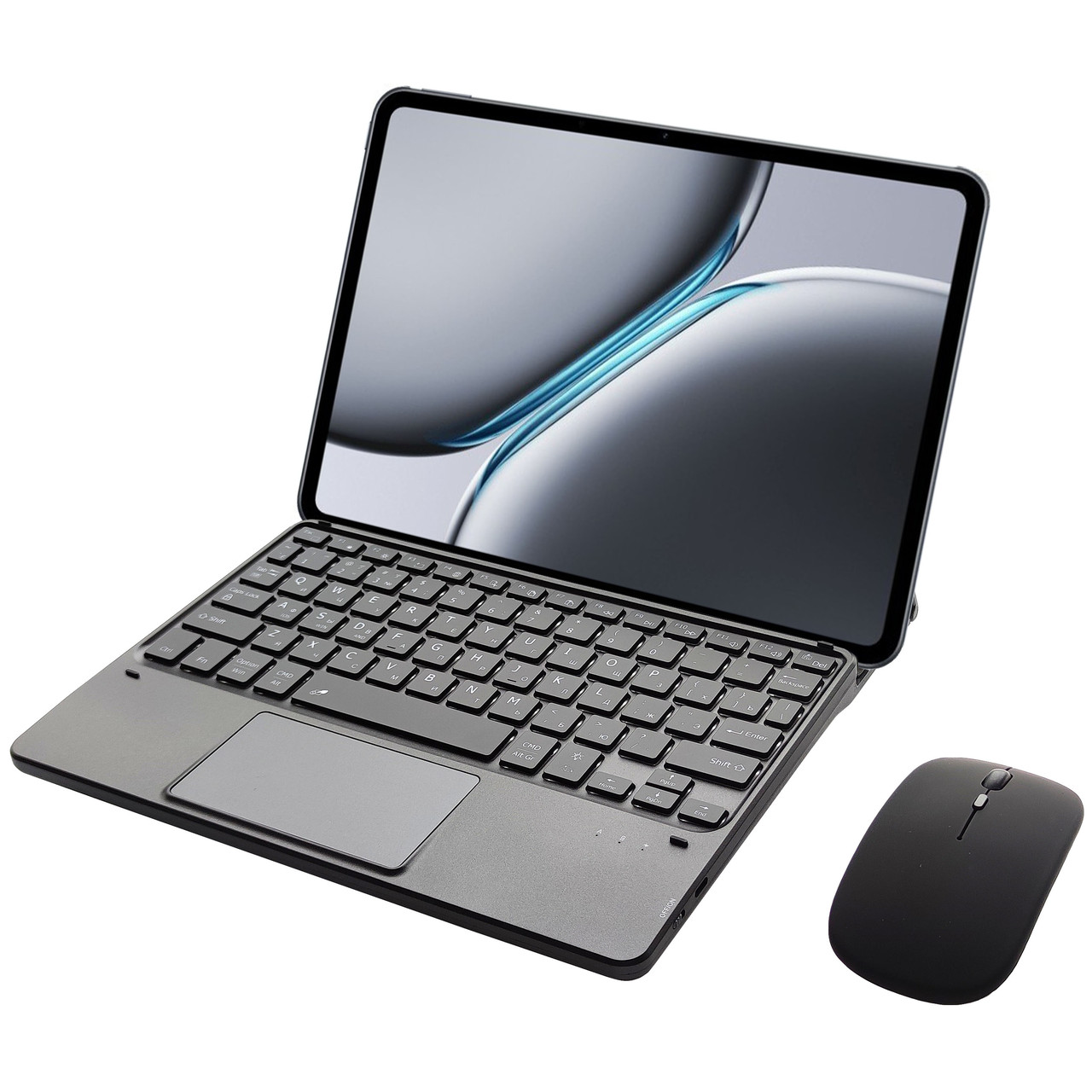 Клавіатура-підставка бездротова Smart Keyboard + Мишка для OnePlus Pad 2 Ukr+Eng Black, фото 1