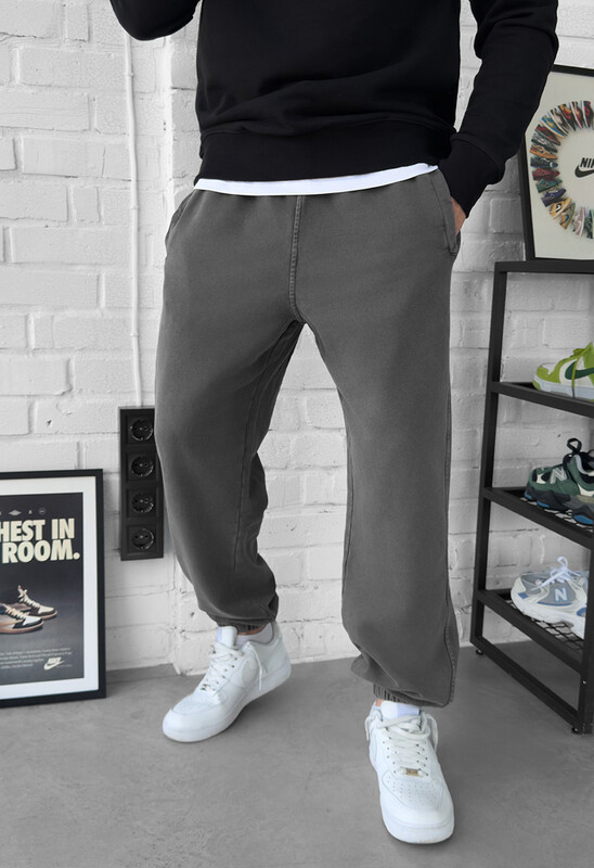 Сірі оверсайз спортивки Staff fio gray oversize, фото 1