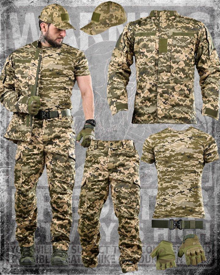 Літній уставний тактичний костюм DOGMA 6в1 піксель   армійський комплект