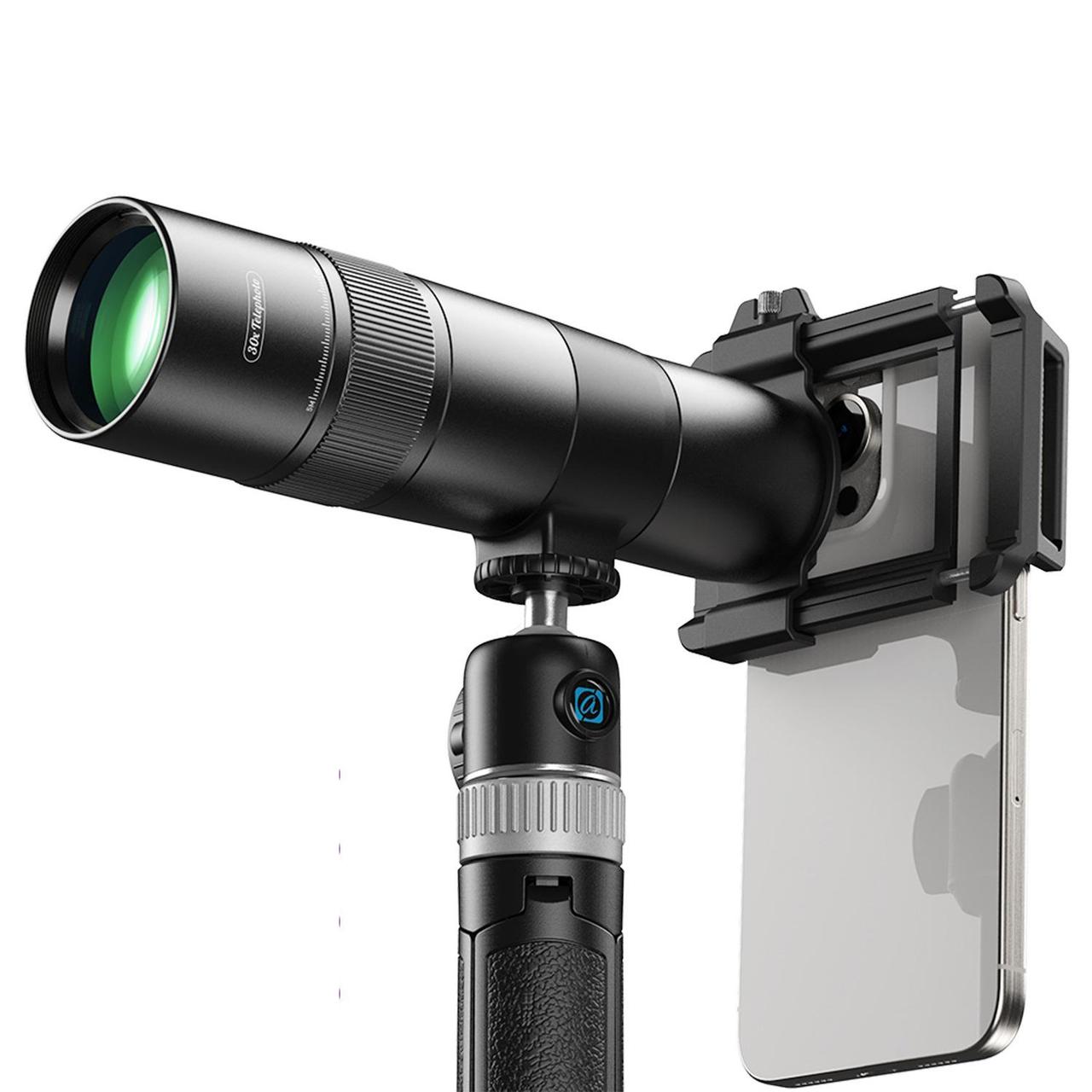 Телеоб'єктив для смартфона Apexel APL-T30XJJ028 монокулярний телеоб'єктив 30X зі штативом, фото 1