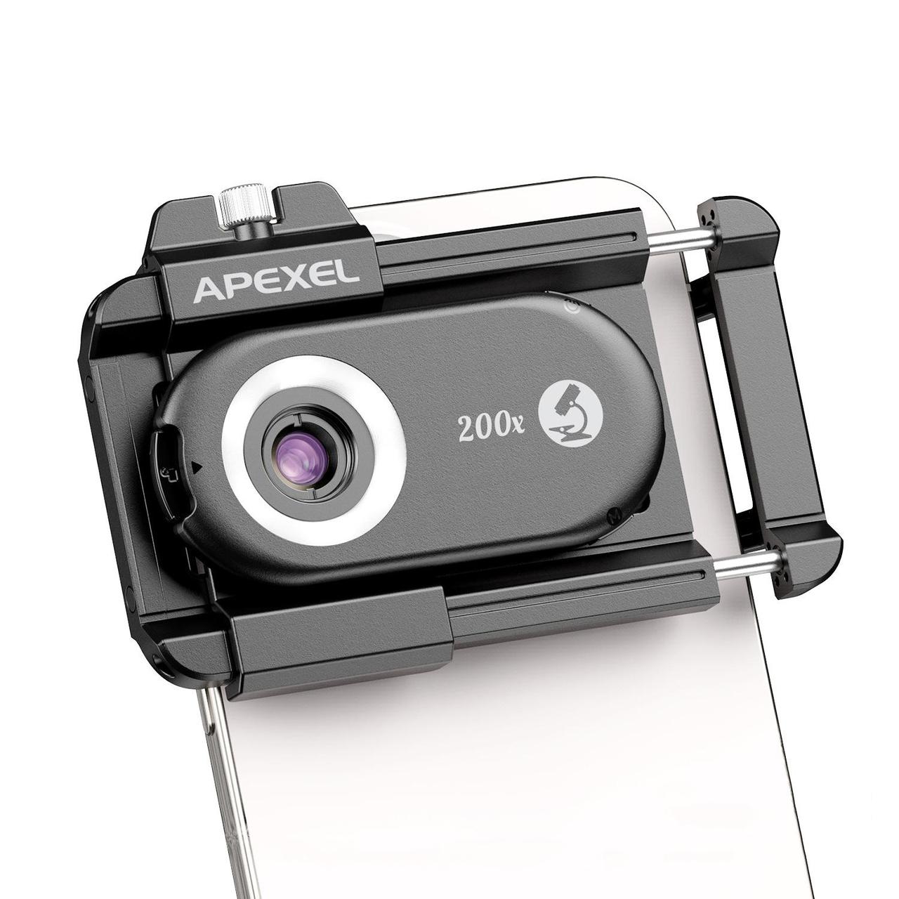 Мікроскоп об'єктив для смартфона 200X Apexel APL-MS200, фото 1