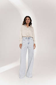 Джинси жіночі блакитні знизу широкі MKAZ4004-1