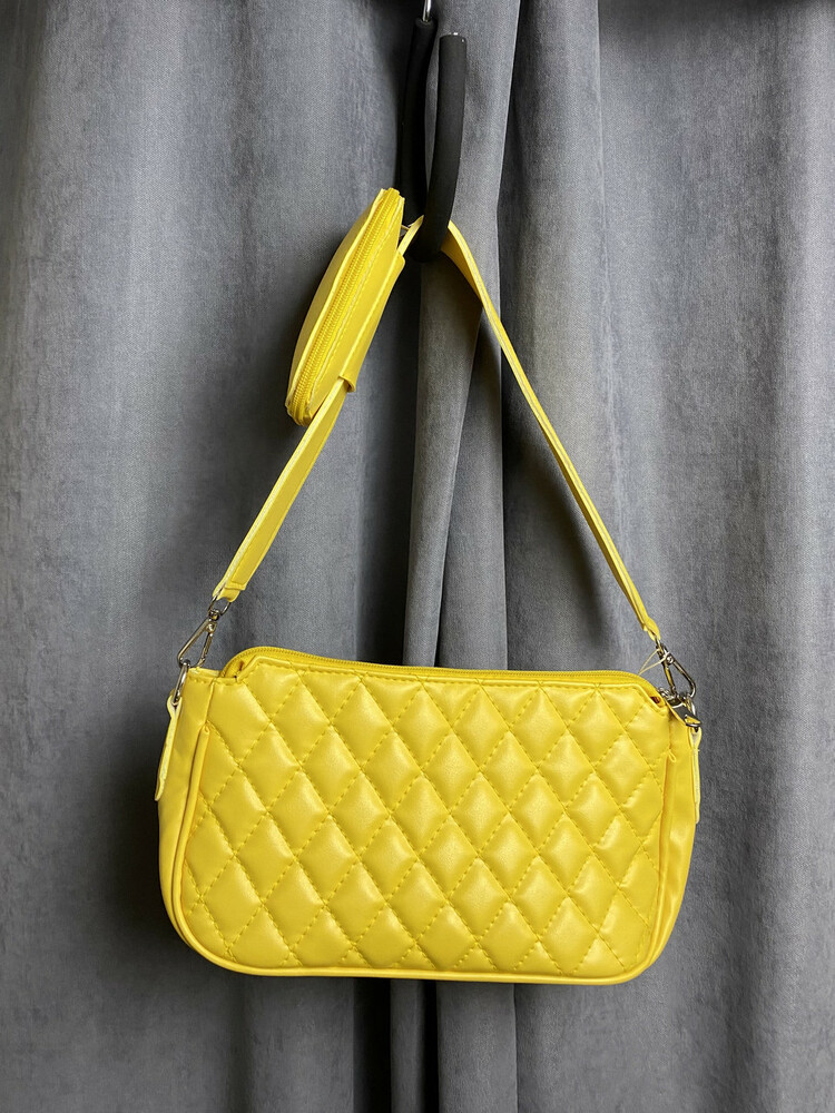 Сумка жіноча з екошкіри жовта MK22-15-1, фото 1