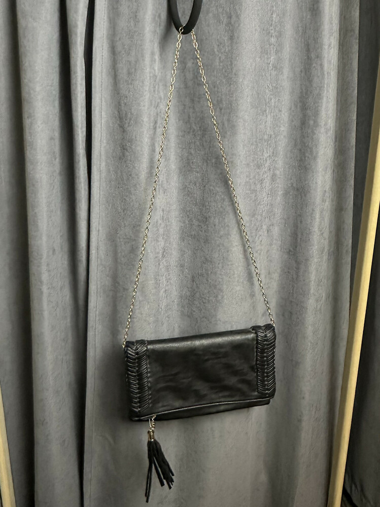 Сумка-клатч жіноча зі штучної шкіри чорна MK8895-1, фото 1