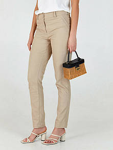 Штани жіночі прямі джинсові бежеві Ланс Modna KAZKA MKSH2642-1