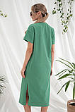 Сукня футболка для вагітних і годуючих трикотажна oversize для майбутніх мам Rima S (44) Юла Мама зелений, фото 2