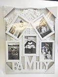 Рамка для фотографій Family — фотоколаж, біла, на 5 фото, фото 5