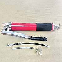 Шприц для змащення двоплунжерний 600 см3 з гнучким шлангом INTERTOOL HT-0060