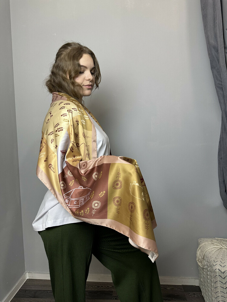 Шарф жіночий "Городи" 180х50 см MKNCH080624-1, фото 1