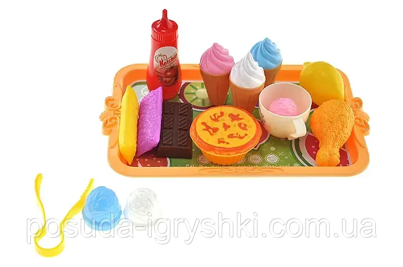 Набір продуктів пластикових на підносі 788D-1 розмір 35-4,5-23см., фото 1