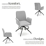 Комплект крісел з м'якою оббивкою Daya, світло-сірий (2 штуки), фото 2