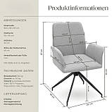 Комплект крісел з м'якою оббивкою Daya, світло-сірий (2 штуки), фото 7