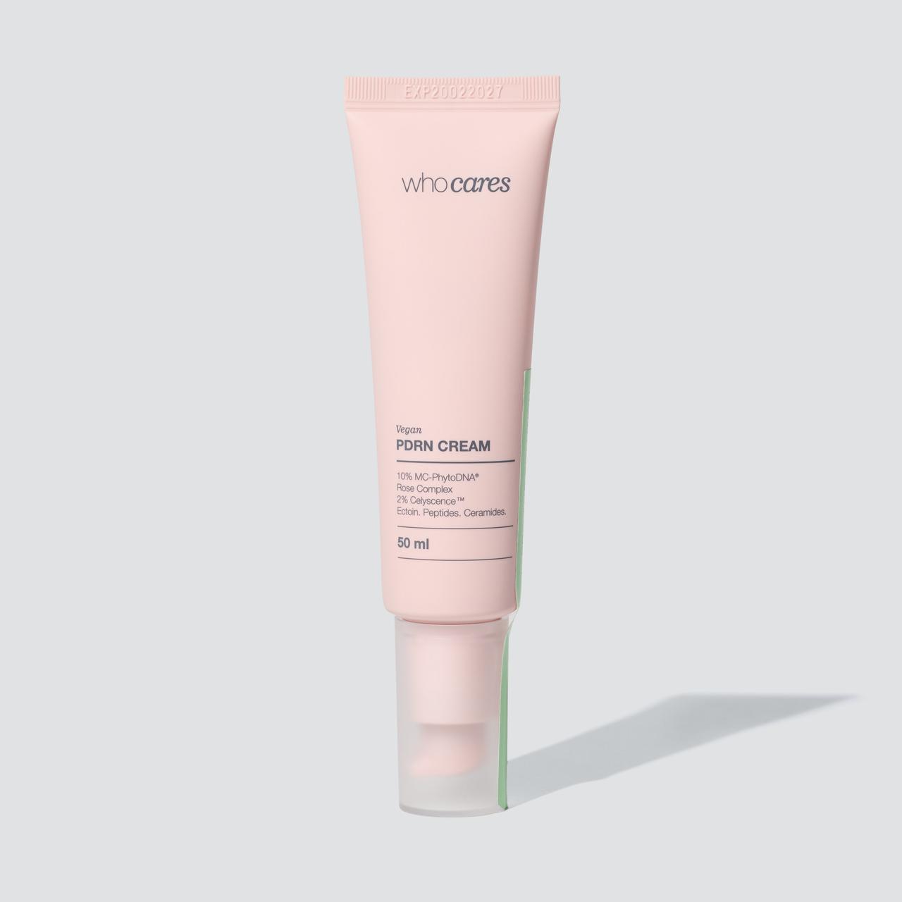 Зволожувальний крем для обличчя з веганськими полінуклеотидами Who Cares Vegan PDRN Cream, фото 1