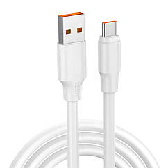 Кабель USB - Type-C для зарядки та живлення 120W 2м Білий ( код: USBType-C2m120W )
