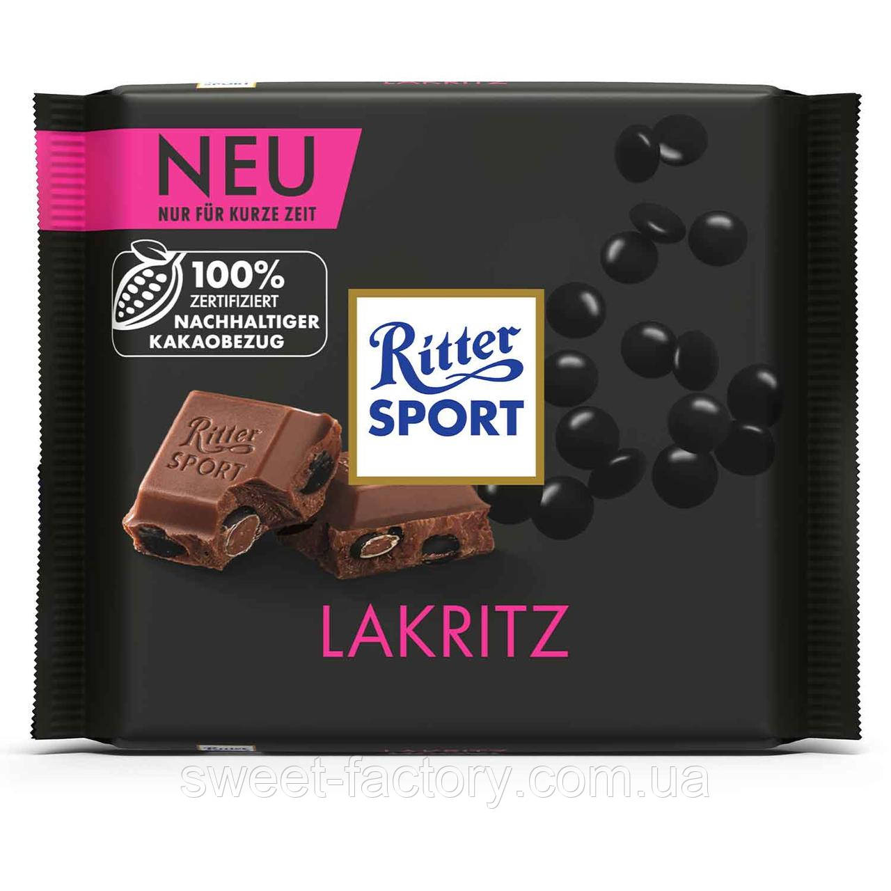 Шоколад Ritter Sport Lakritz 100g, фото 1