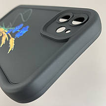 Чохол для Apple iPhone 11 з високими бортами з принтом Україна на телефон айфон 11 чорний q06t, фото 5