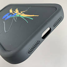 Чохол для Apple iPhone 11 з високими бортами з принтом Україна на телефон айфон 11 чорний q06t, фото 4