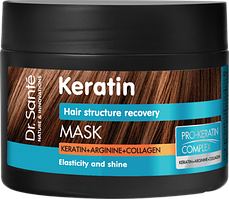Маска для відновлення структури волосся 300 мл Dr.Sante Keratin