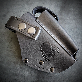 Шкіряна кобура для ПМ "Хижак": чорна, з кліпсою