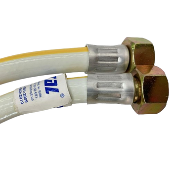 Рукав газовий 1,2м для підключення приладів до газової системи гайка/гайка білий Waterstal