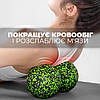 Масажний м'яч подвійний PowerPlay PP-4352 Epp foam peanut ball (d8*16cm.) Чорно/Зелений, фото 10