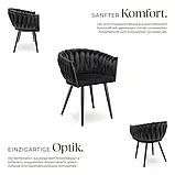 Крісла (2 шт.) з оббивкою з тонкого оксамиту Astano, чорні, фото 5