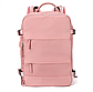 Стильний рюкзак для подорожей / Рюкзак для ручної поклажі / Рюкзак з відділенням для взуття / Рюкзак чемодан Рожевий, фото 5