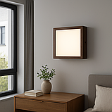 Світильник 4хЕ27 настінно-стельовий накладний Vesta 66382 натуральне дерево, фото 2