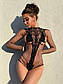 Боді сітка з блискітками , Комбінезон Сітка, Еротична білизна, сексуальний чорний боді з сітки з блискітками, фото 3