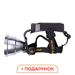 Налобний ліхтар акумуляторний зі швидкою зарядкою 16х10х13 см LED із сонячною панеллю Lugi