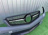 Передняя решетка Diamond Black для Mercedes C-class W204 2007-2015 гг, фото 7
