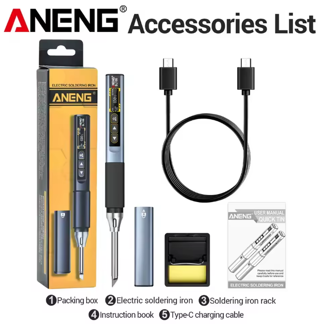 Паяльник ANENG SL108 — потужний, розумний, мобільний!