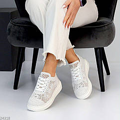 Кросівки жіночі Текстильне Мереживо 24318 Розміри 40