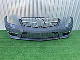 Передняя решетка Diamond Silver для Mercedes C-class W204 2007-2015 гг, фото 6