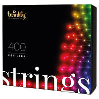 Популярний! Гірлянда Twinkly Smart LED Strings RGB 400, BT+WiFi, Gen II, IP44 кабель чор (TWS400STP-BEU) - Краща якість тільки на