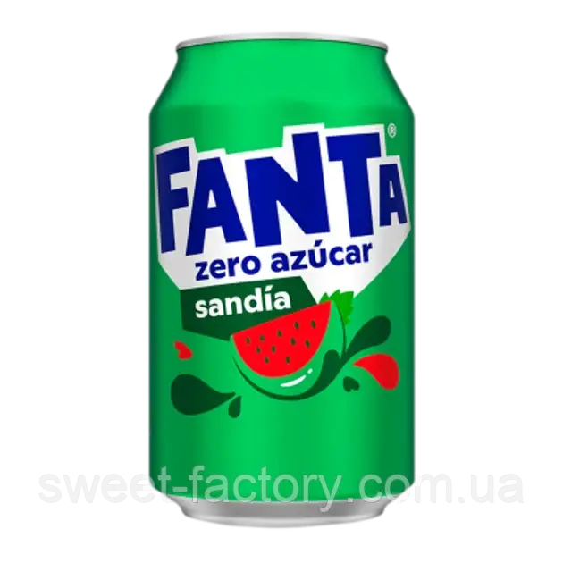 Газований напій Fanta Sandia Watermelon Zero 330ml, фото 1