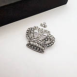 Шикарна брошка CROWN  у вигляді Корони брошка з короною та кристалами, фото 5