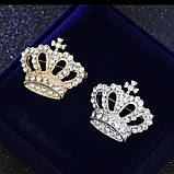 Шикарна брошка CROWN  у вигляді Корони брошка з короною та кристалами, фото 4