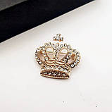 Шикарна брошка CROWN  у вигляді Корони брошка з короною та кристалами, фото 6
