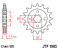 Звезда передняя JT JTF1903.14