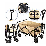 Складаний транспортний візок з регульованою ручкою (66–90 см) 90 л (100 кг) 90 x 47 x 48 см Vorfal V09720, фото 6